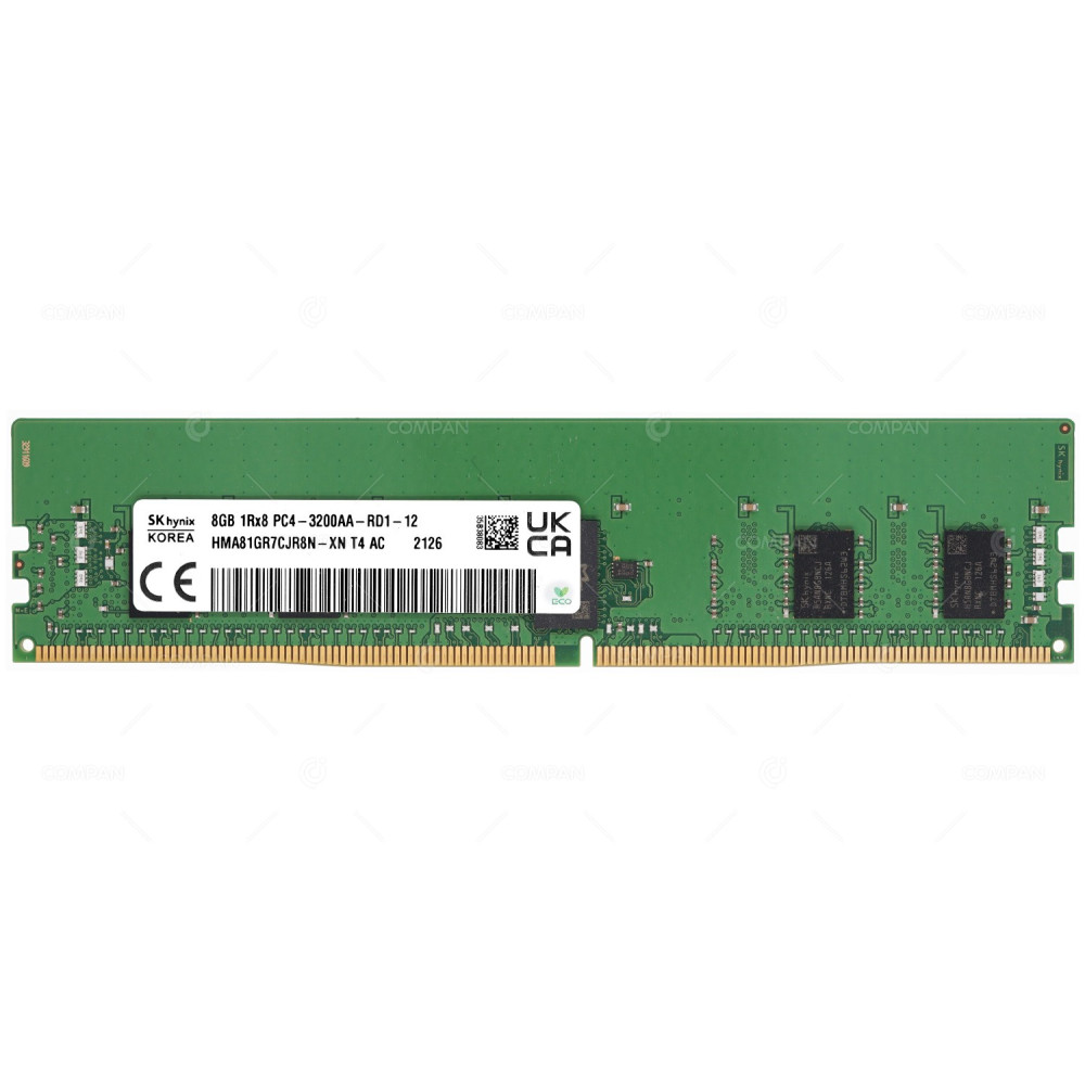 HMA81GR7CJR8N-XN HYNIX DDR4 SDRAM 8GB 1RX8 PC4-25600 3200MHZ RDIMM CL22